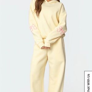 Edikted like new Yellow Hoodie and Sweatpants Set